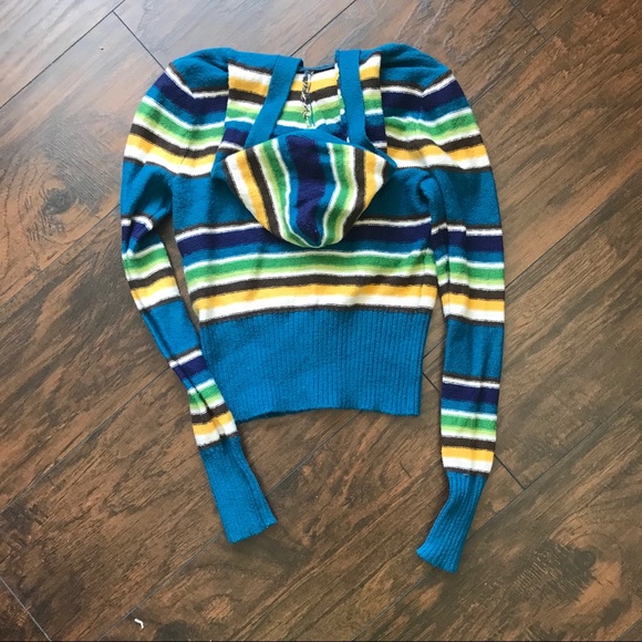 Striped Button Up Sweater Cardigan - Picture 3 of 4